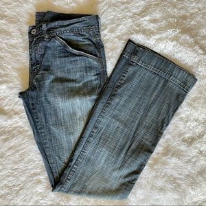 Diesel Jeans lightweight wide leg vintage 90s medium blue wash flare leg size 28